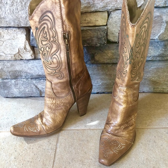 Prima Base Shoes Prima Bass Us Navy Cowboy Boots Sz 38 88 Poshmark